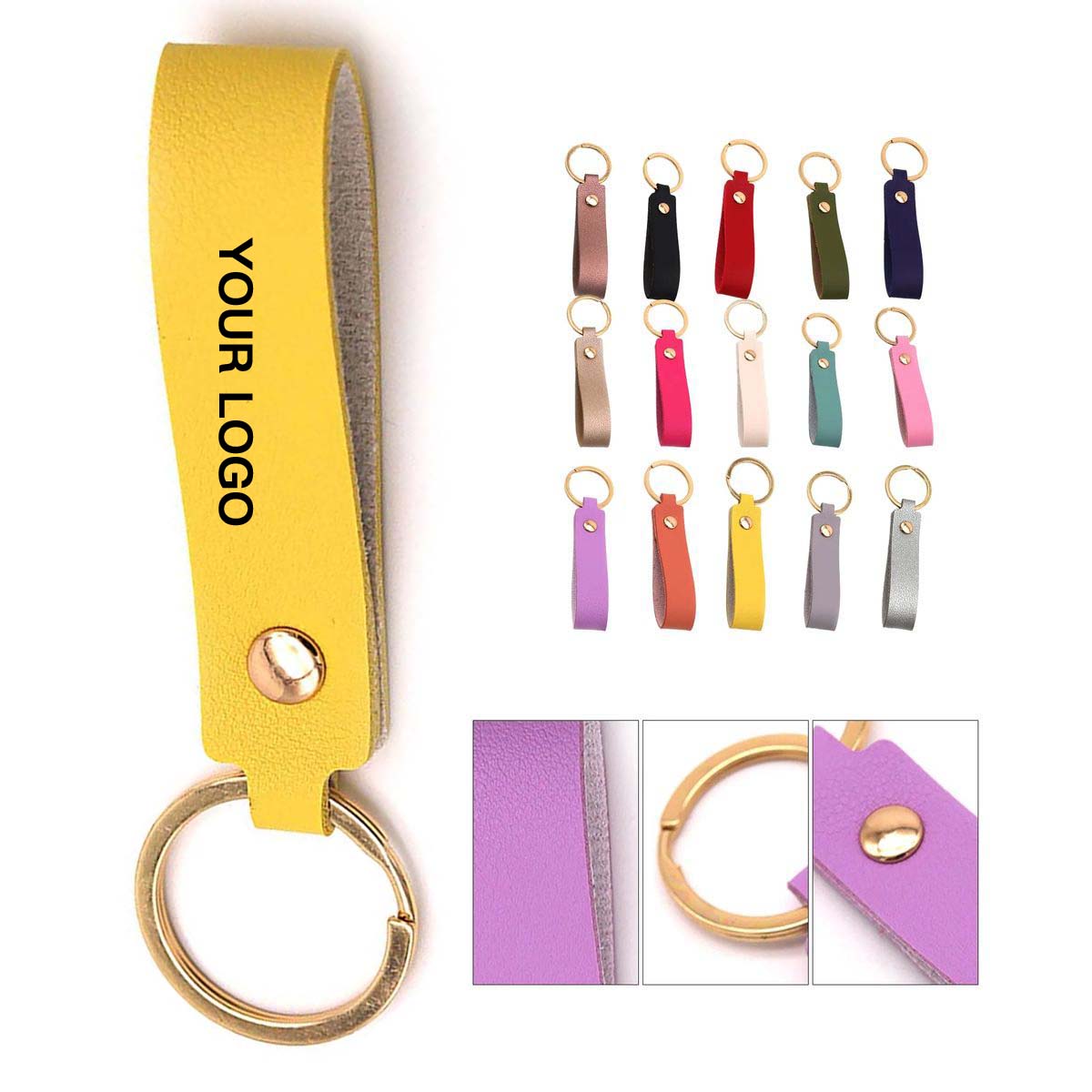 Leather Keychain for Car Home and Office Keys 6