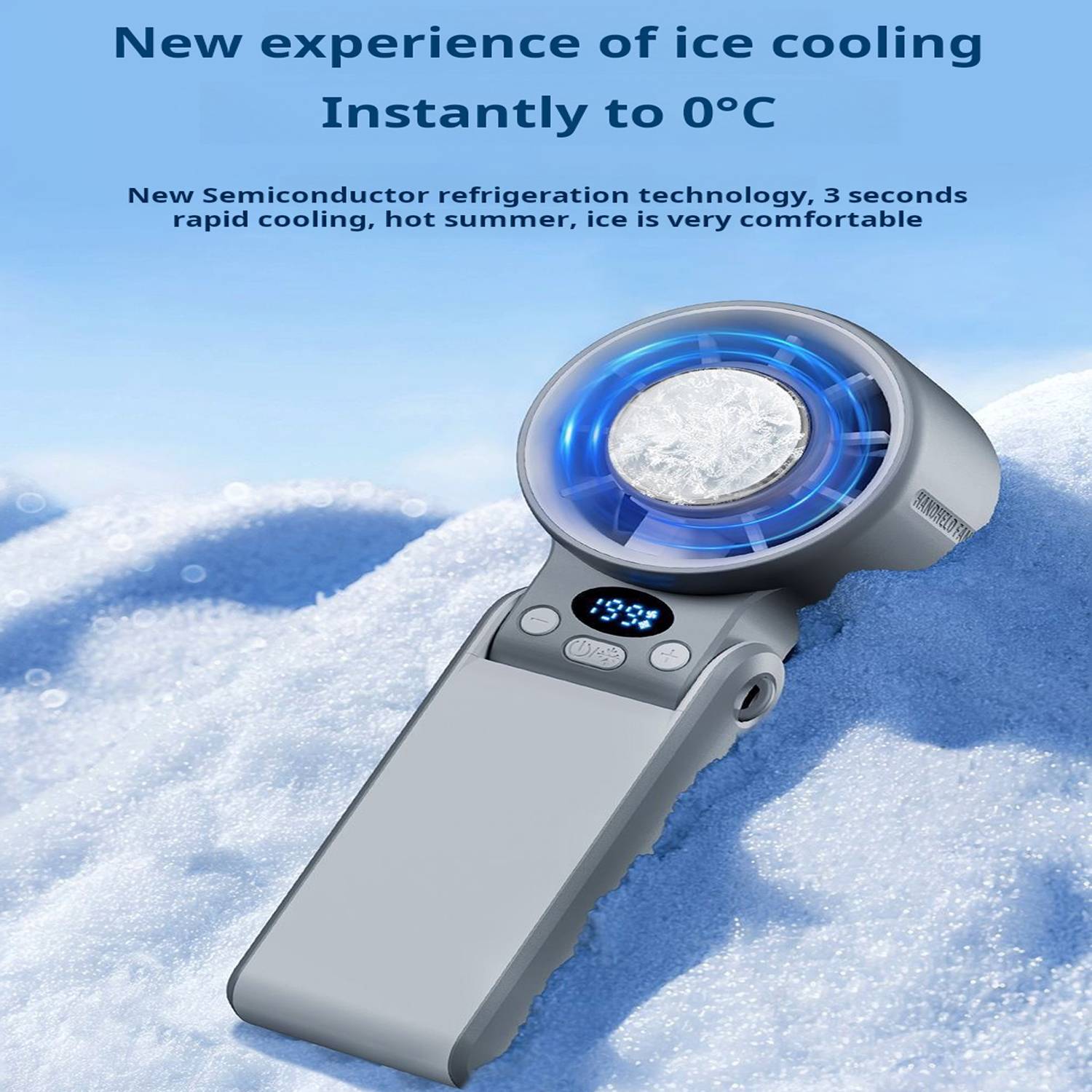 USB Digital Display High-Speed Handheld Cooling Fan 4