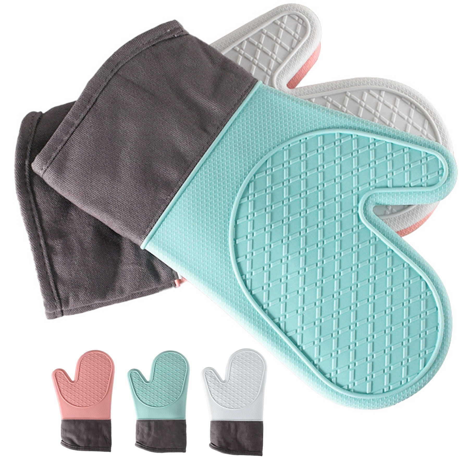 Microwave Heat Resistant Oven Mitts 3