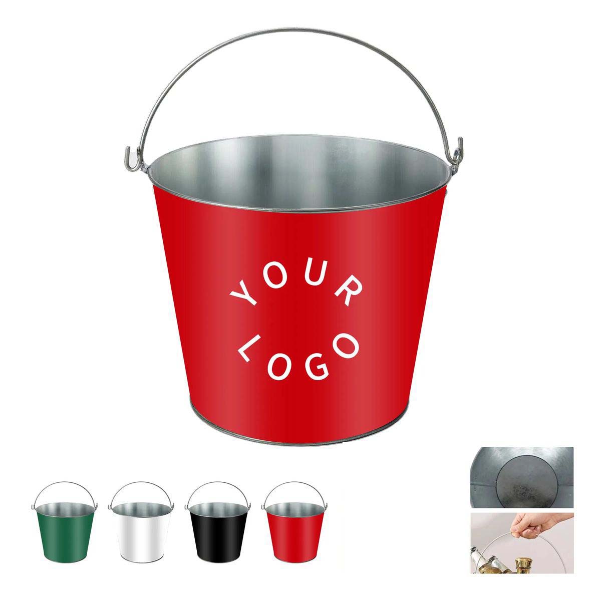 Waterproof Metal Ice Bucket with Comfortable Handle 2