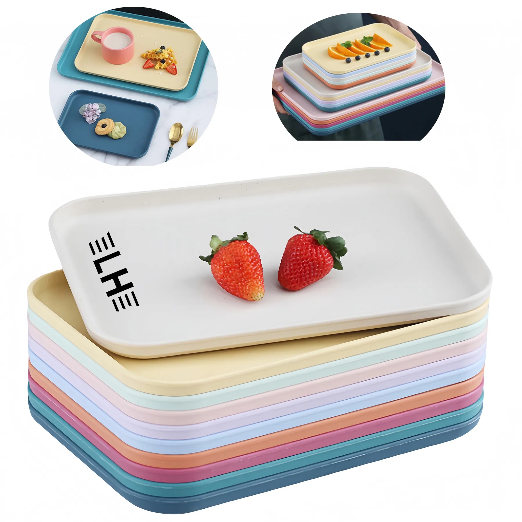 Wheat Straw Food Serving Tray 6