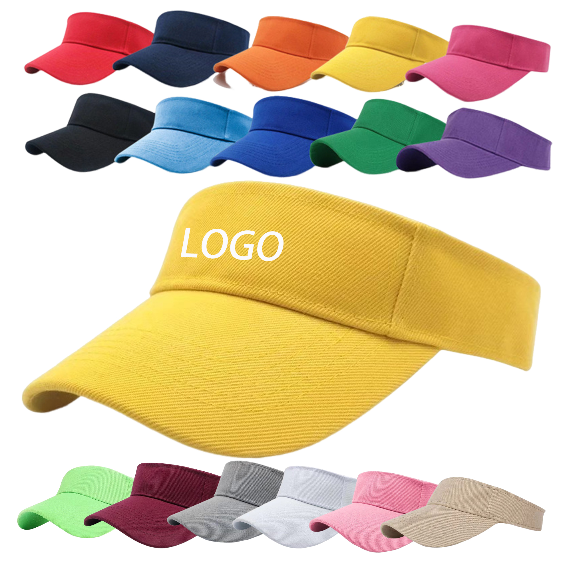 Pure Cotton Sport Retro Sun Visor Hat 2