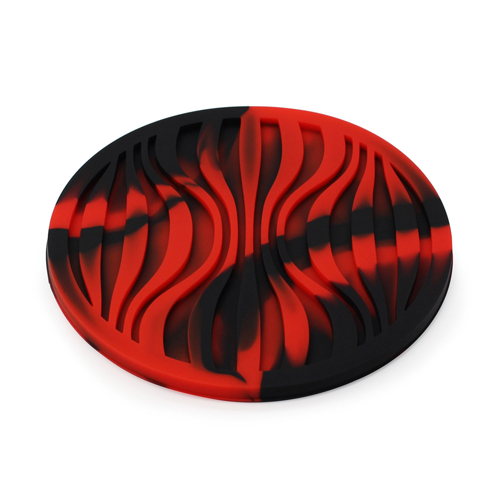 Non-Slip Wavy Round Silicone Coaster 1