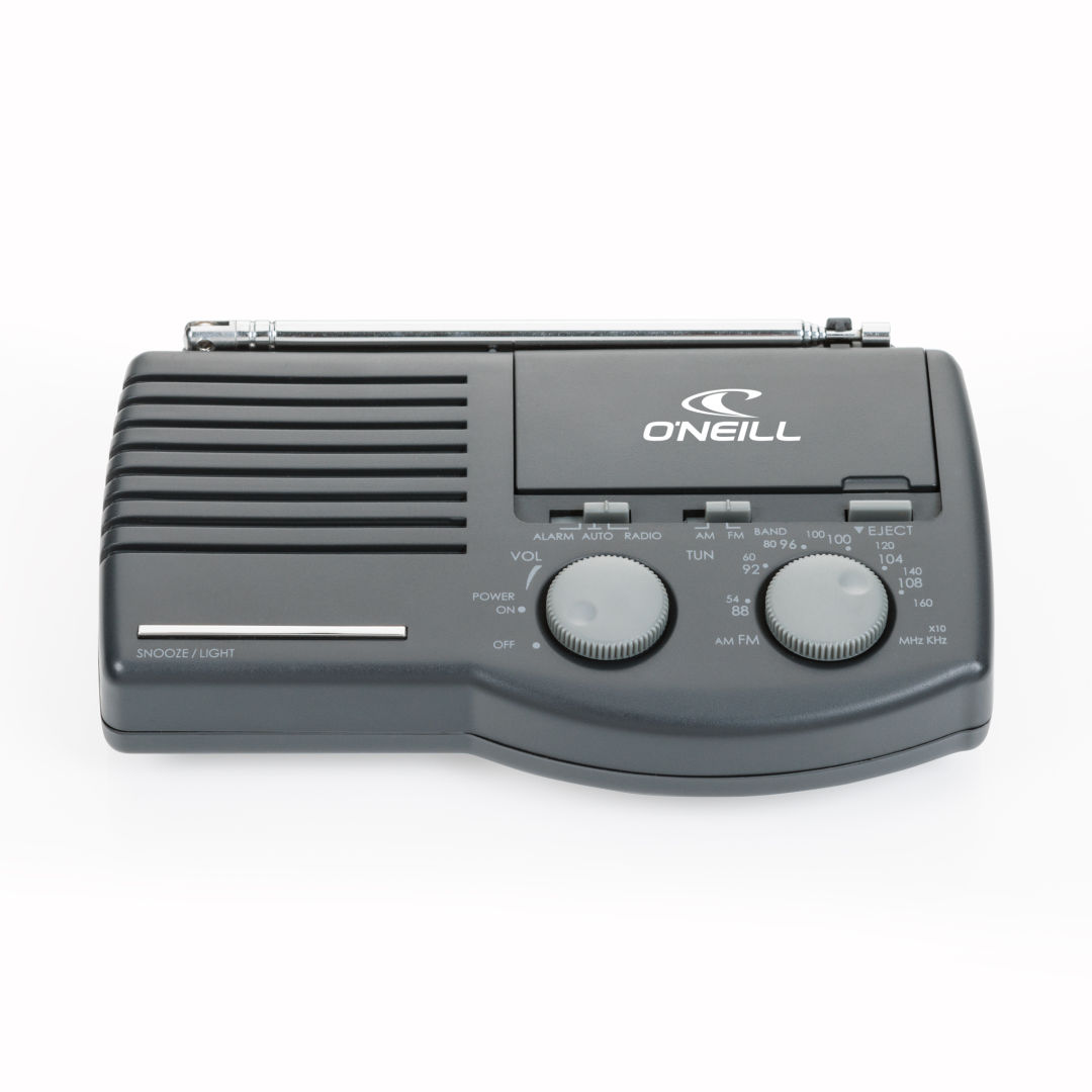 Tony Retro Pop-Up Clock/Radio - Black