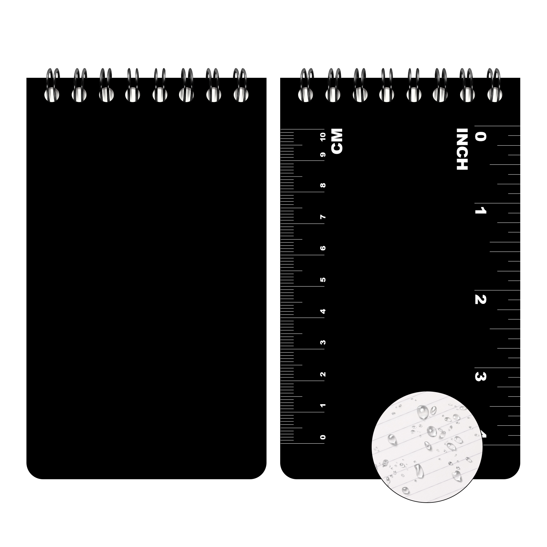 Portable Waterproof Mini Coil Notebook With Scale (50 Sheet ) 3