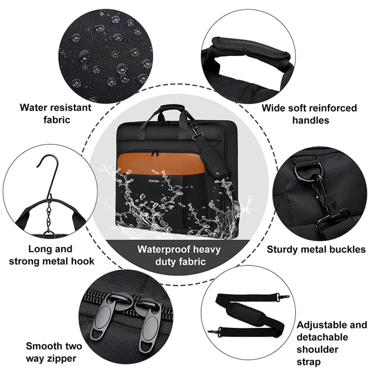 Business Travel 2 in 1 Hanging Luggage for Large Garment Bag 5