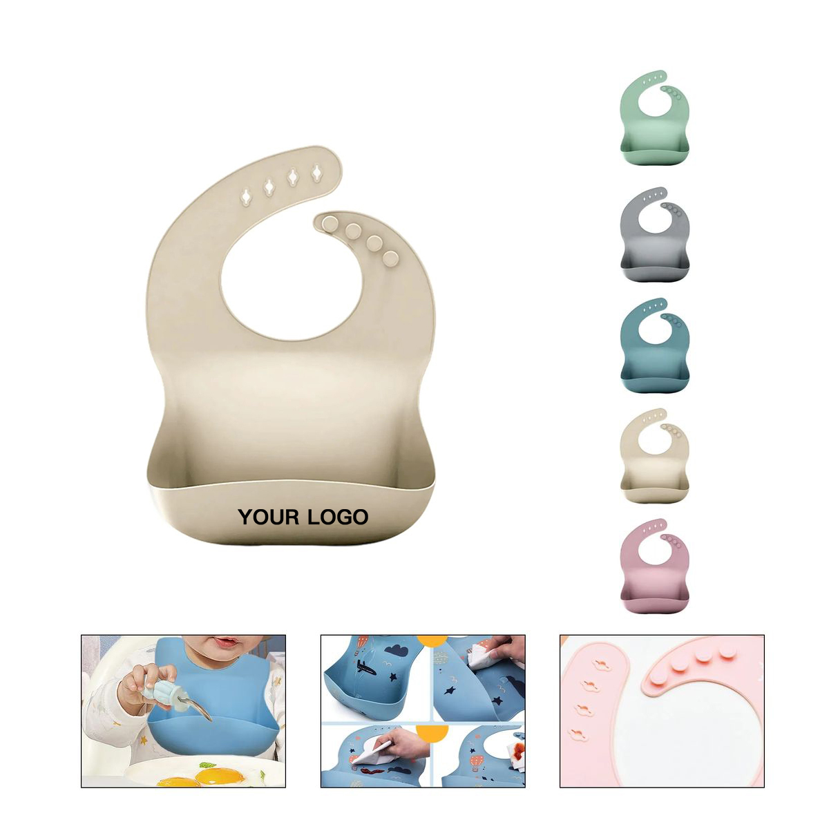 BPA Free Silicone Bib for Infants 6