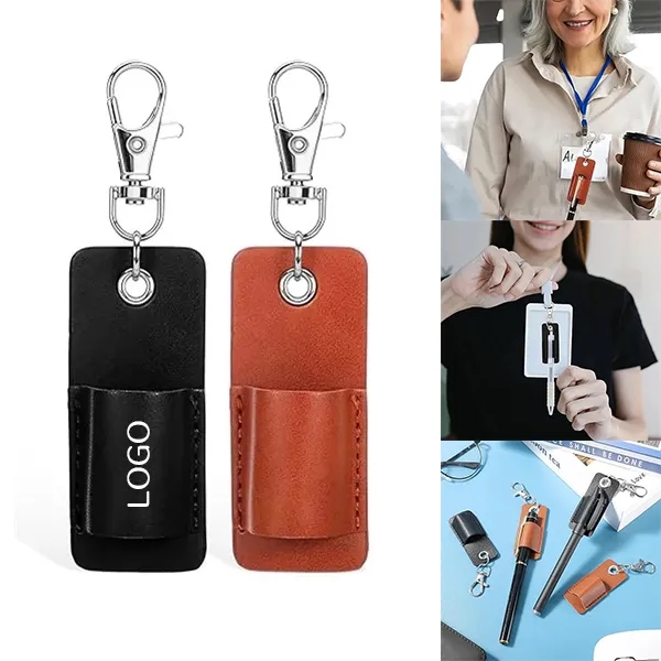 Leather Keychain Pen Holder - Ideal for Nurses & Teachers 1
