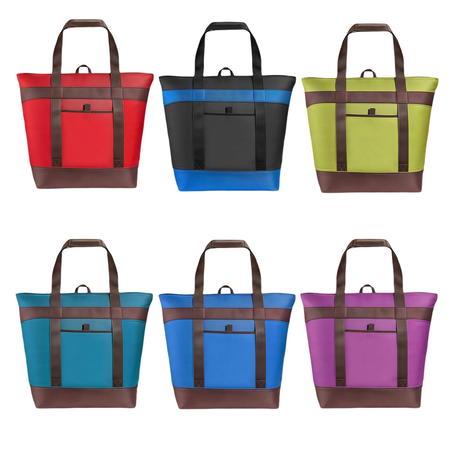 15L Two Tone Oxford Insulated Cooler Tote Bag w/ Handle 9