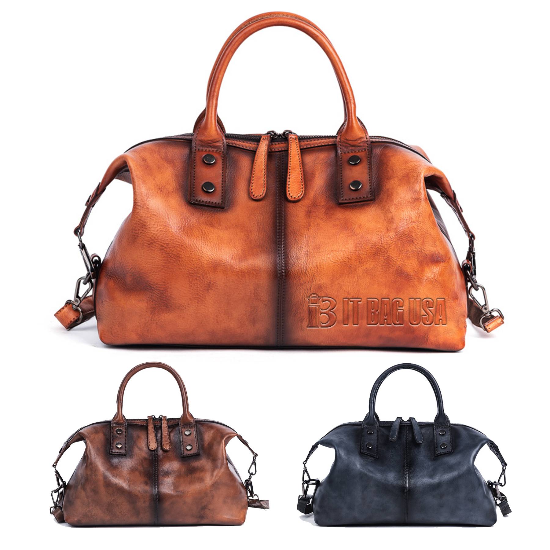 Genuine Leather Tote Handbag Cross-body Bag 5