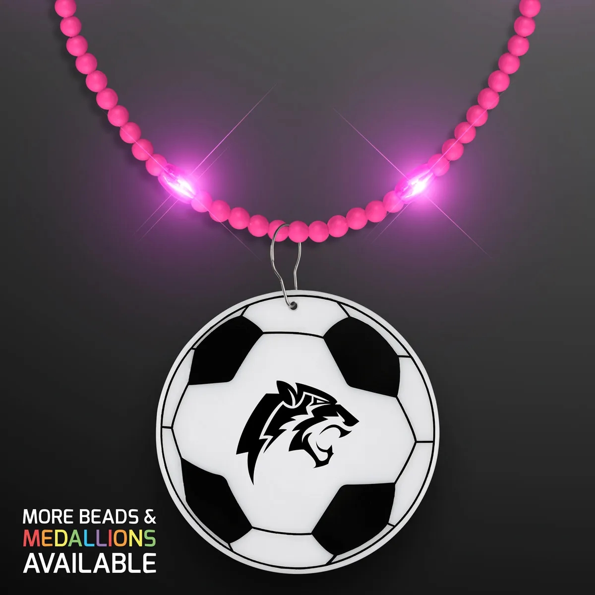 Still-Light Beads with Soccer Ball Medallions 9