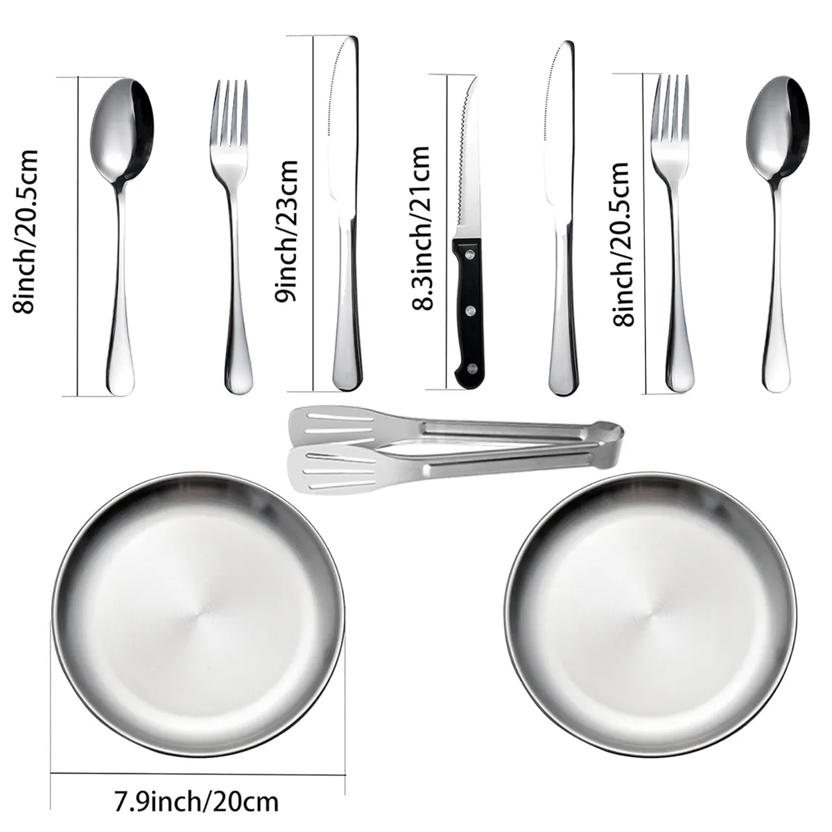 Custom Portable Stainless Steel Picnic Camping Utensil Set 1
