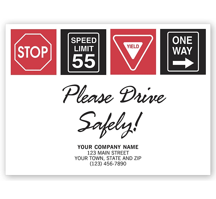 Auto Floor Mats, Drive Safely With Signs 2