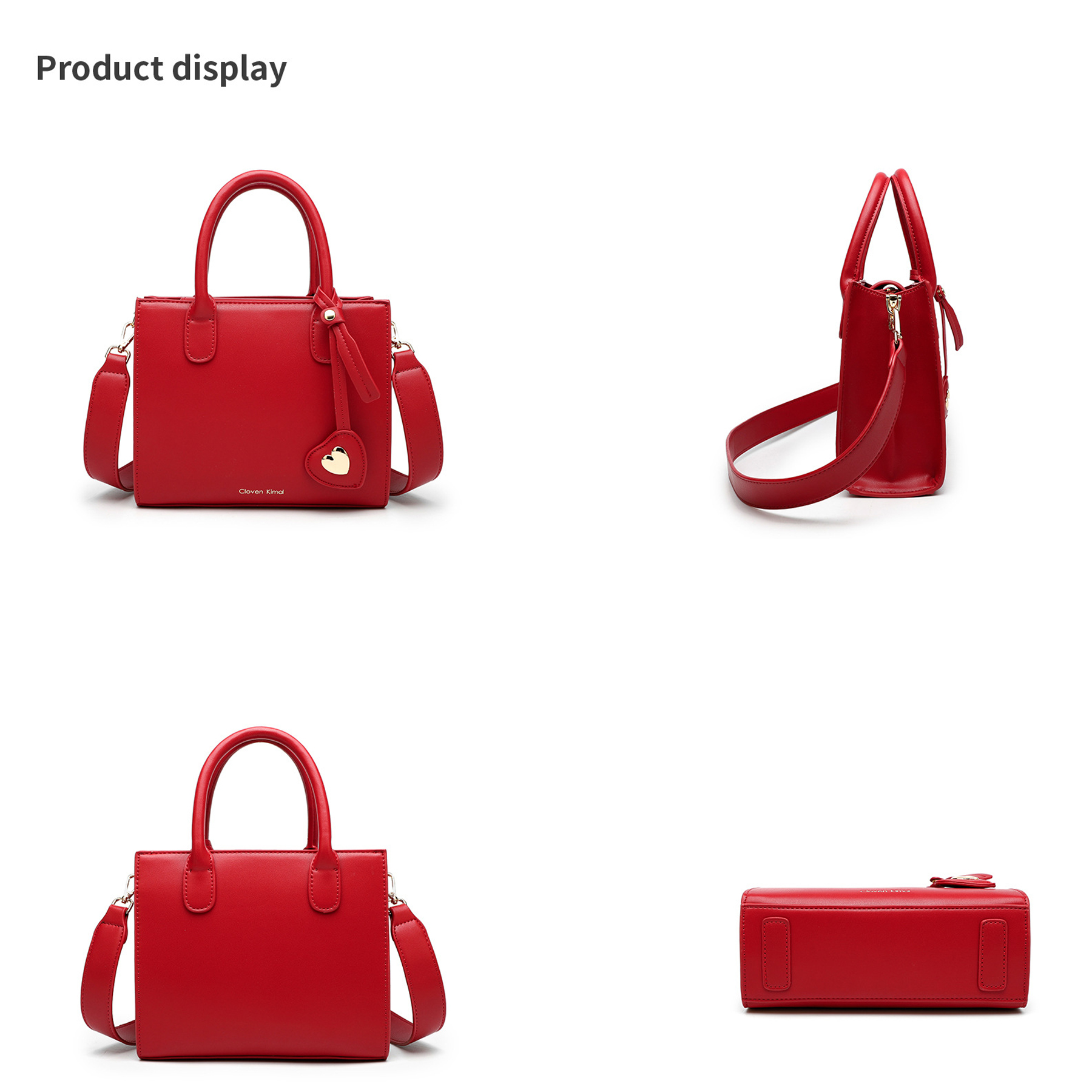 Pu Leather Kelly bride marry messenger bag red women 4