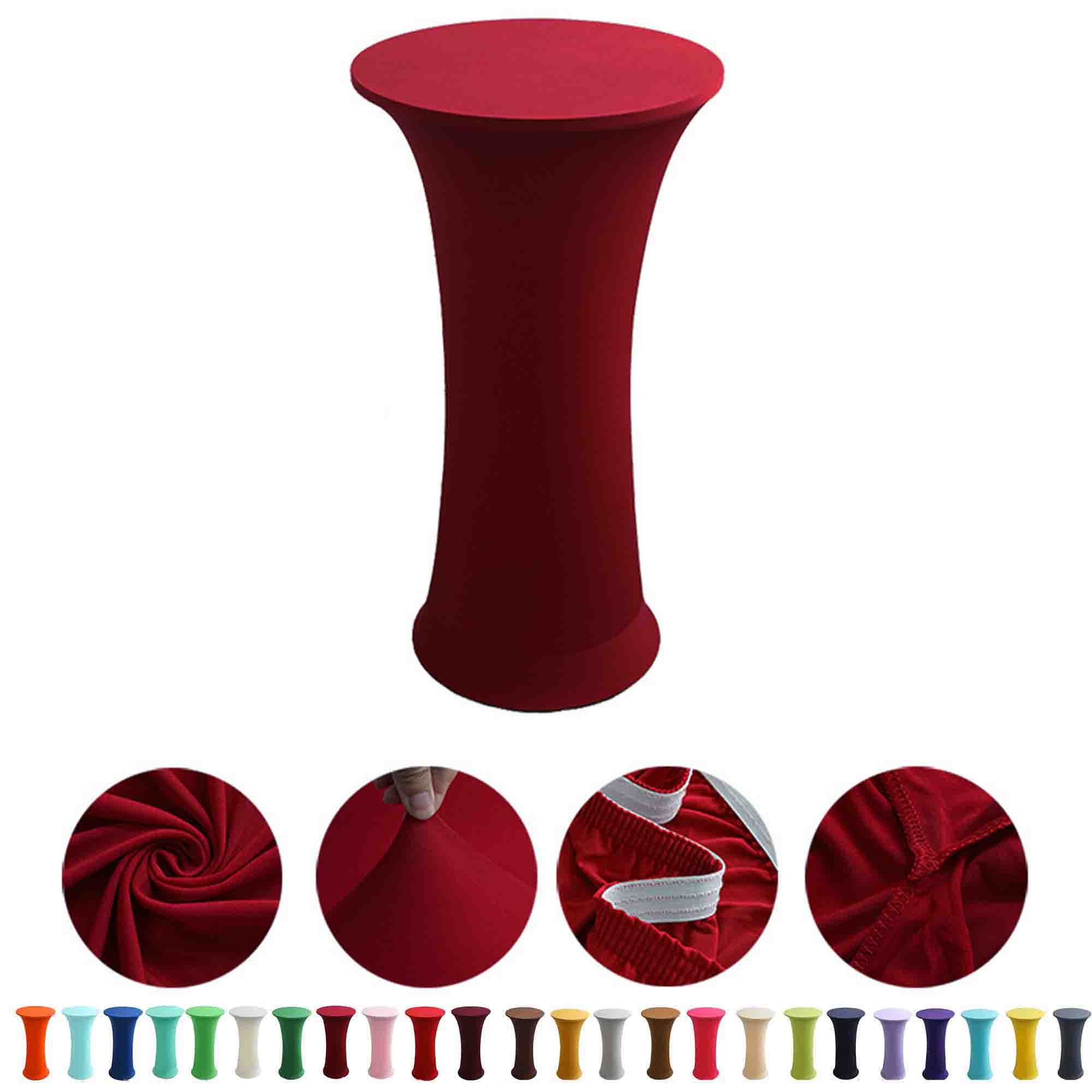 Cocktail Stretch Round Tablecloth Reusable Wrinkle Resistant 2