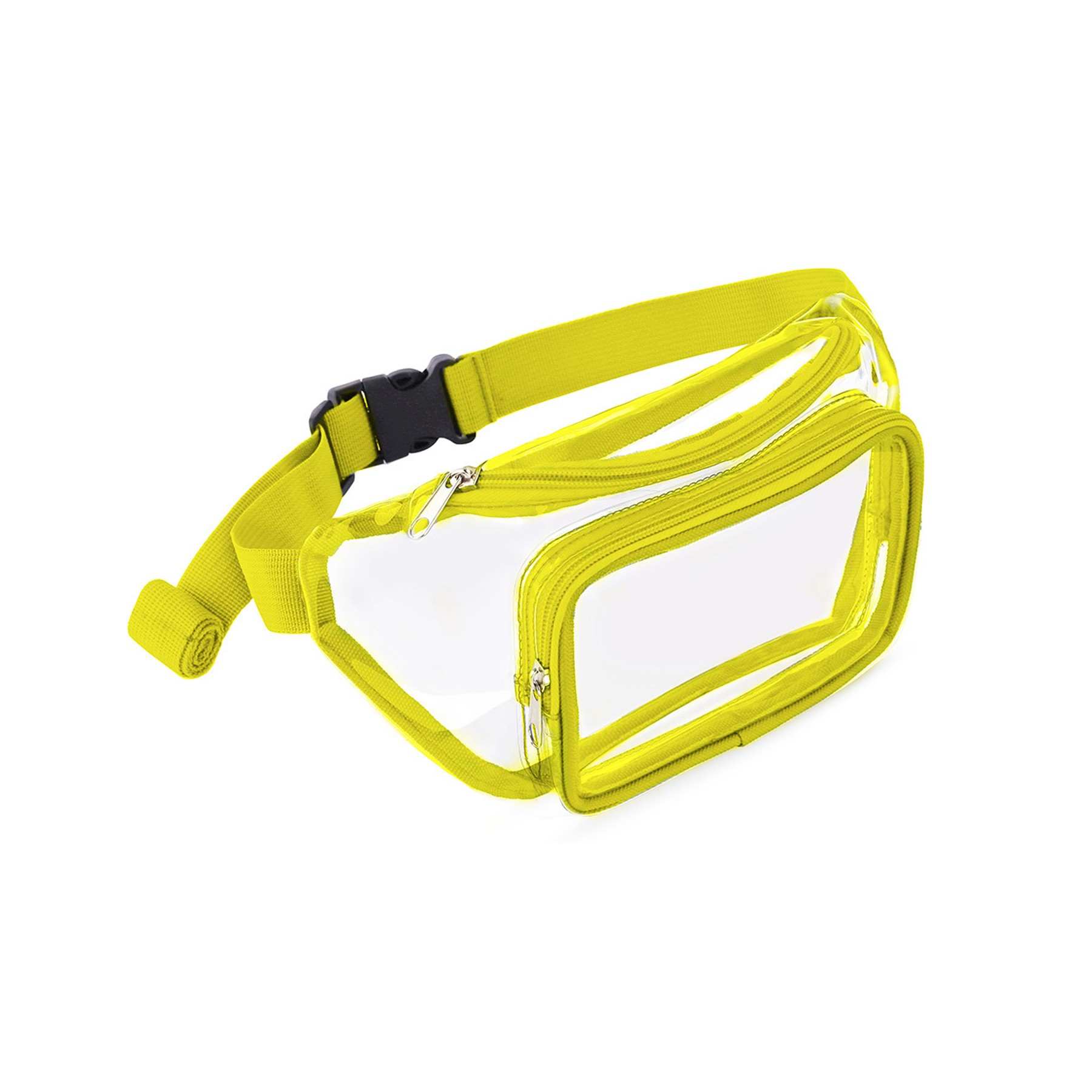 Unisex PVC Clear Fanny Pack With 2 Pockets 3