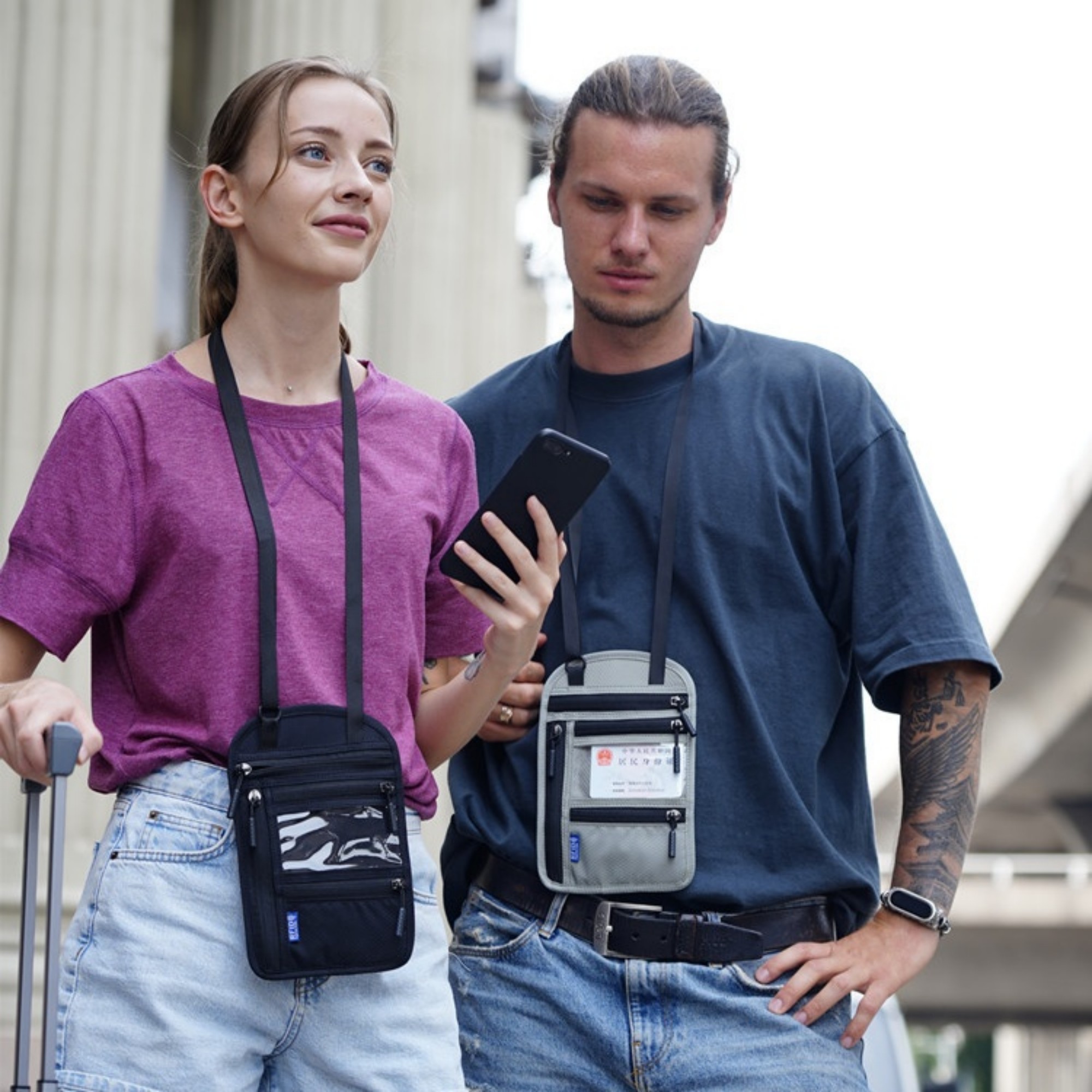 Neck Travel Wallets With RFID Blocking 2
