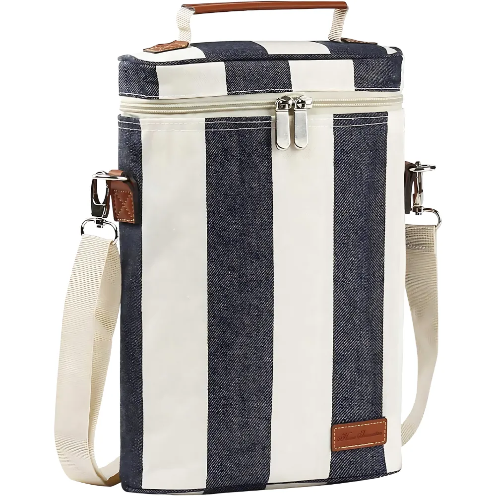 2-Bottle Insulated Wine Tote Carrier 4