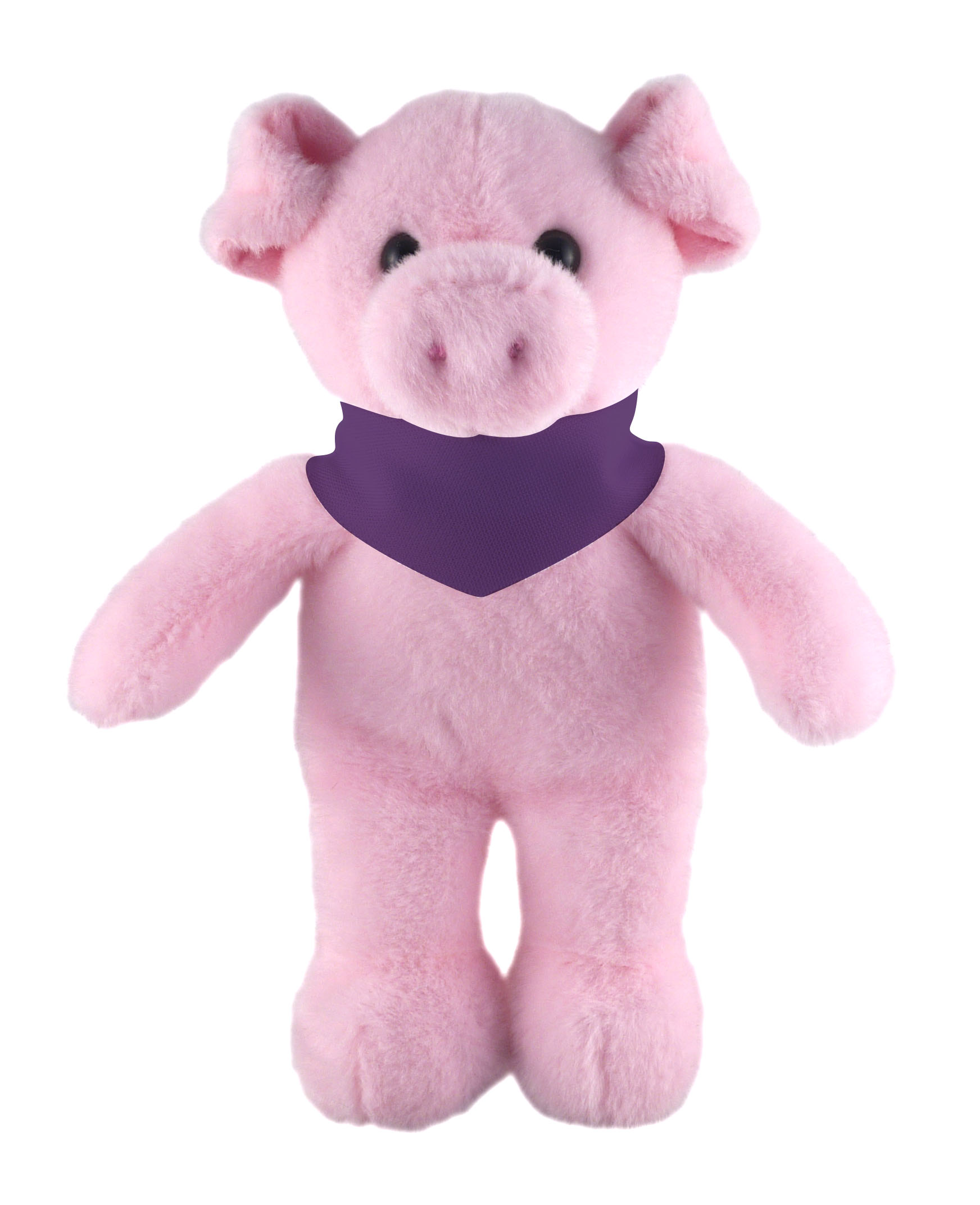 Soft Plush Stuffed Pig with Bandana