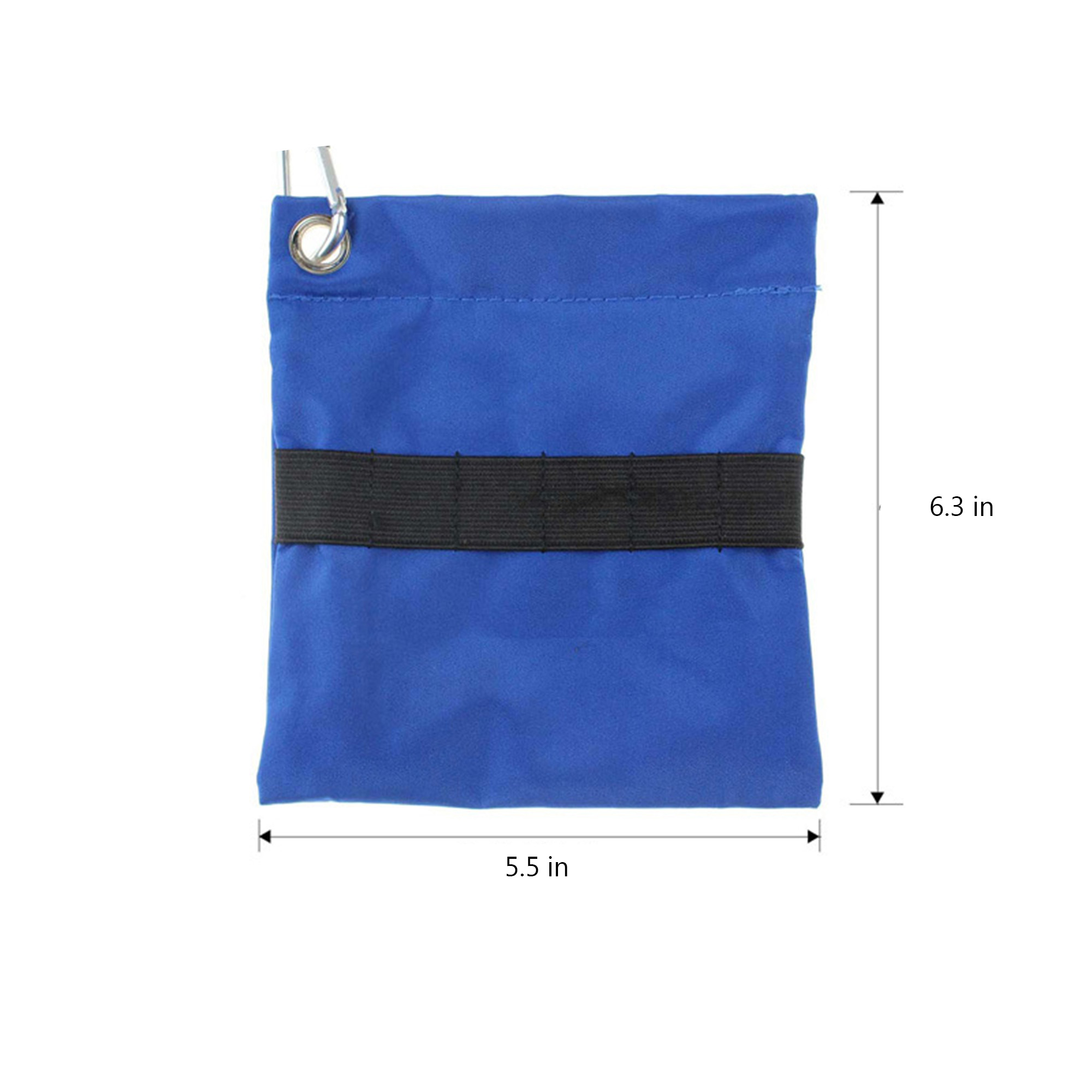 Portable Golf Ball Pouch with Zipper and Carabiner 2