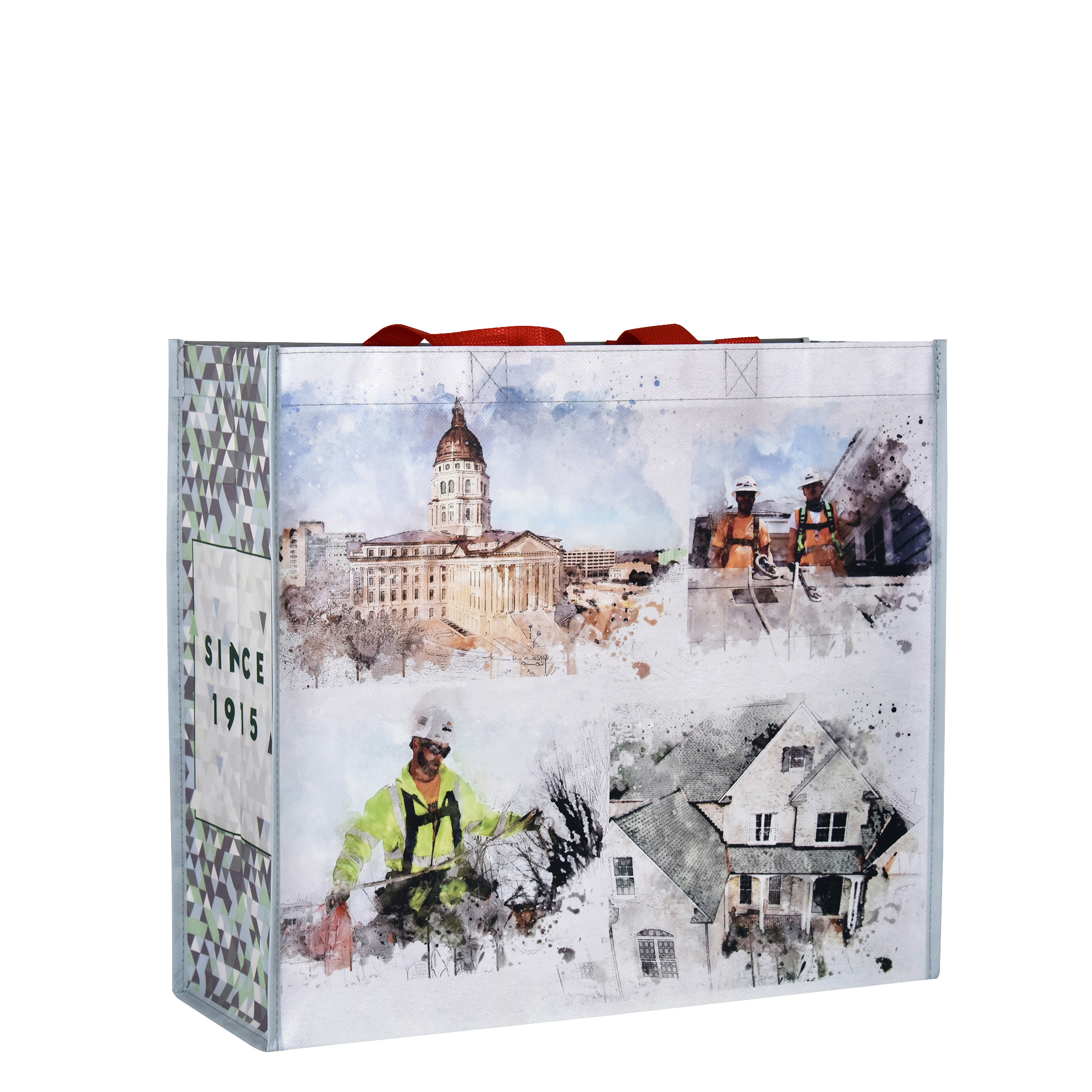 Custom 120g Laminated Non-Woven Promotional Tote Bag 16"x14"x6" 1