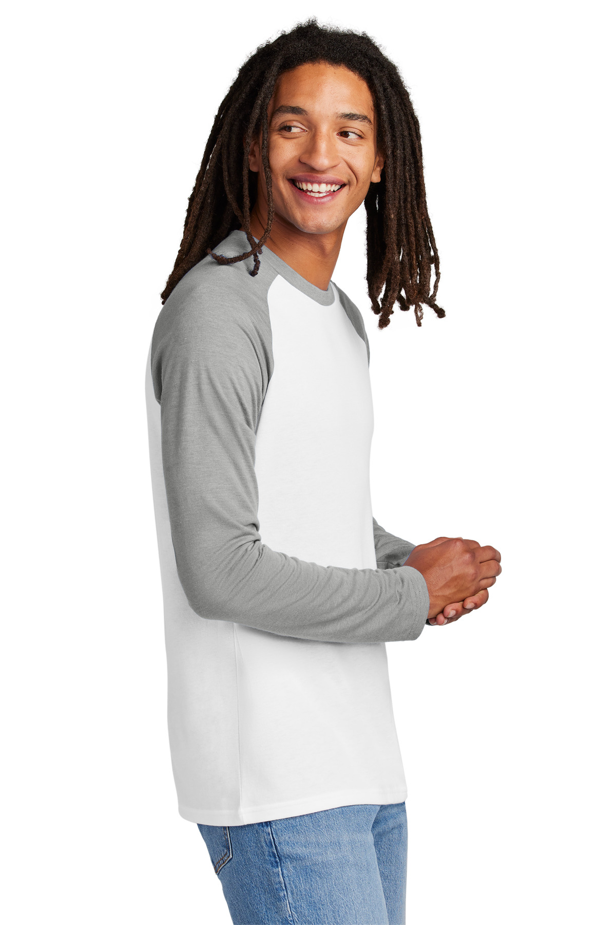 Allmade Unisex Tri-Blend Long Sleeve Colorblock Raglan AL6009 34