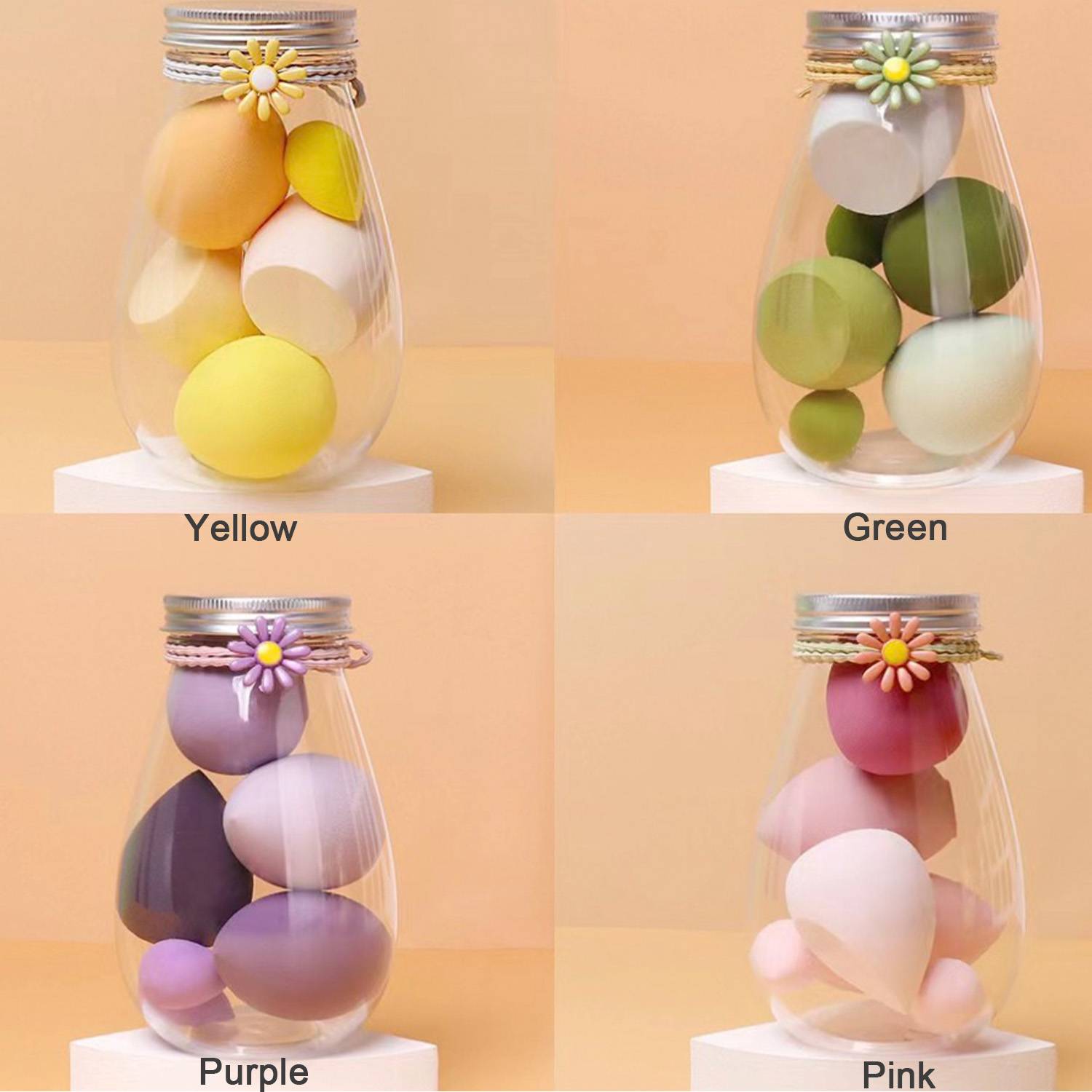 7PCS Makeup Tool Kit Teardrop Shaped Sponges 6