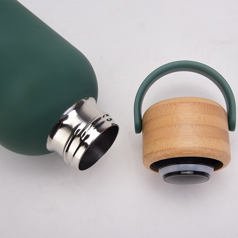 33 OZ Stainless Steel Sports Bottle / Bamboo Lid And Handlings 6