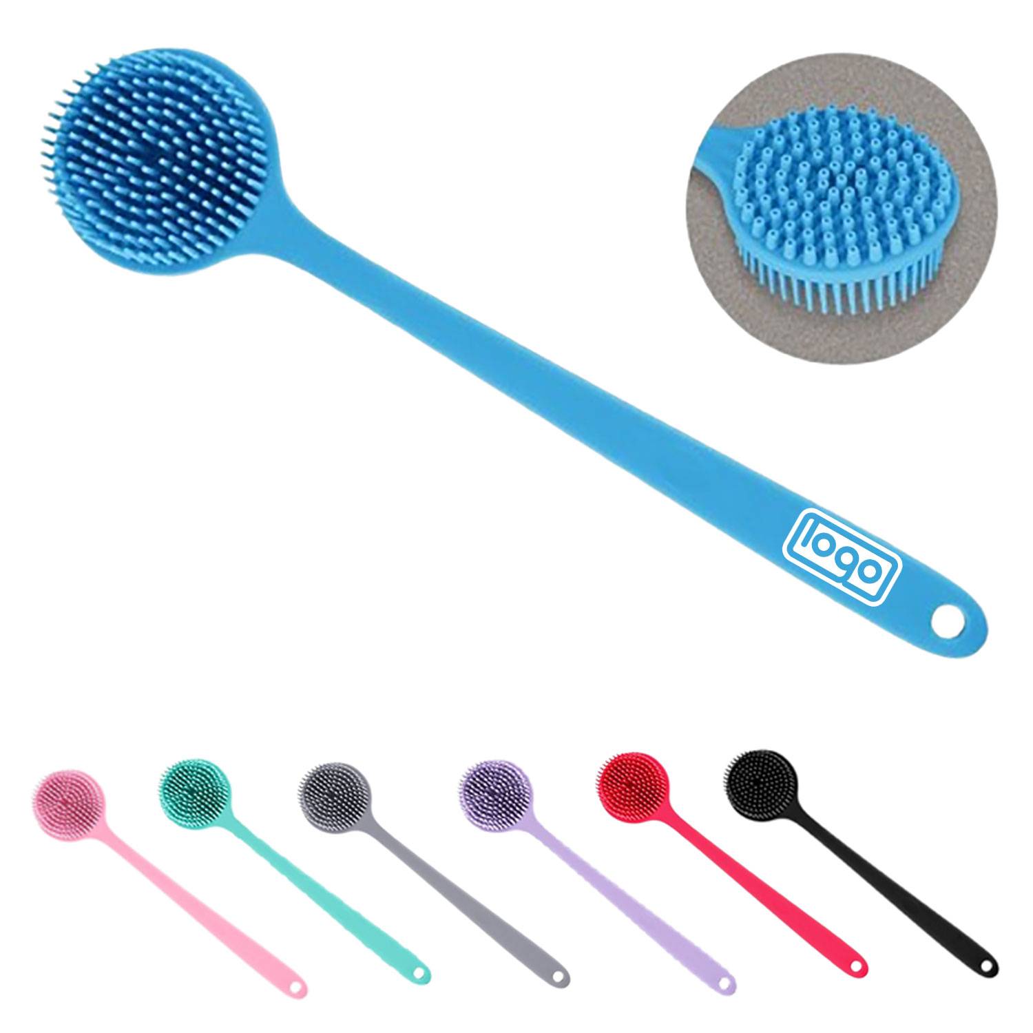 Long Handled Silicone Bath Scrub Brush 2