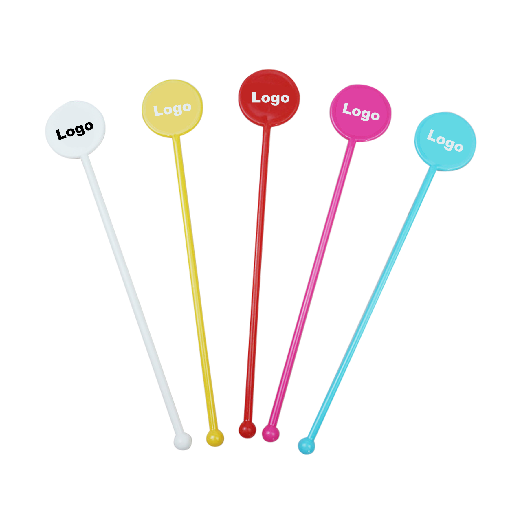 Round Head Plastic Swizzle Sticks 2