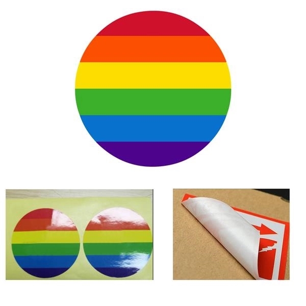 2 1/2 Inch Rainbow Sticker 2