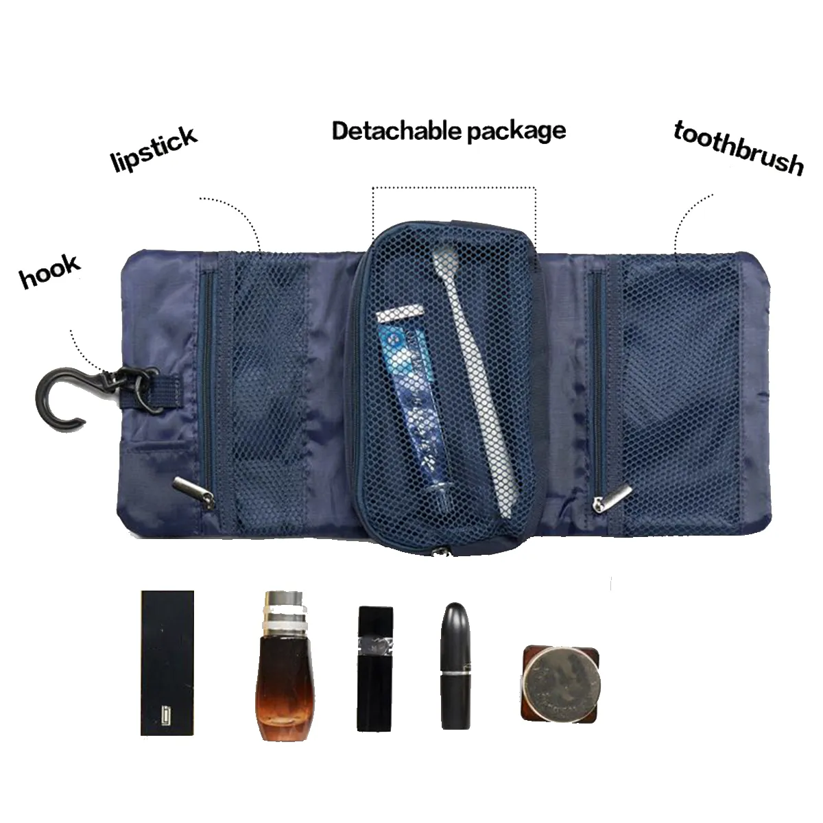 Buckle Foldable Toiletry Bag And Makeup Organizer Travel 2