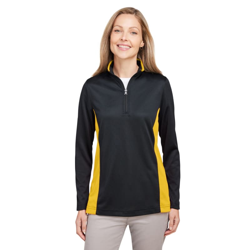 Harriton Ladies' Flash Snag Protection Plus IL Colorblock Quarter-Zip 13