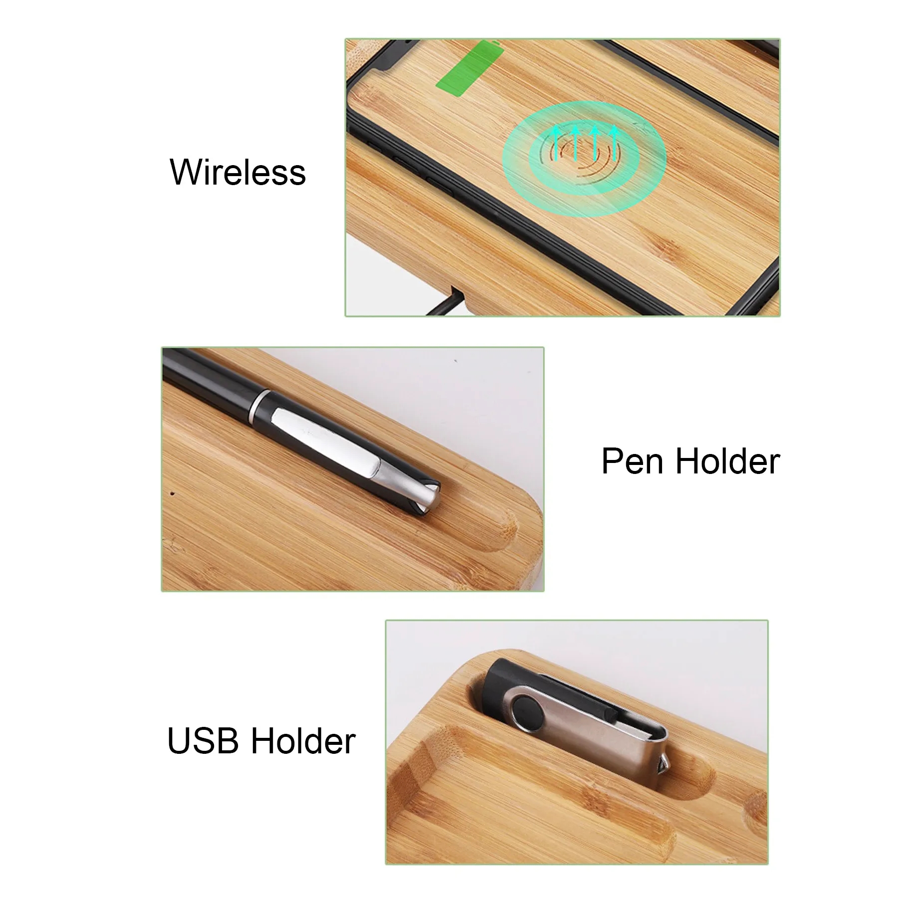 Wireless Charging Station With Desk Organizer Pad 4