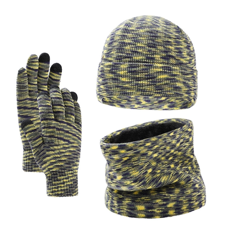 3 in 1 Heathered Knit Winter Set 1