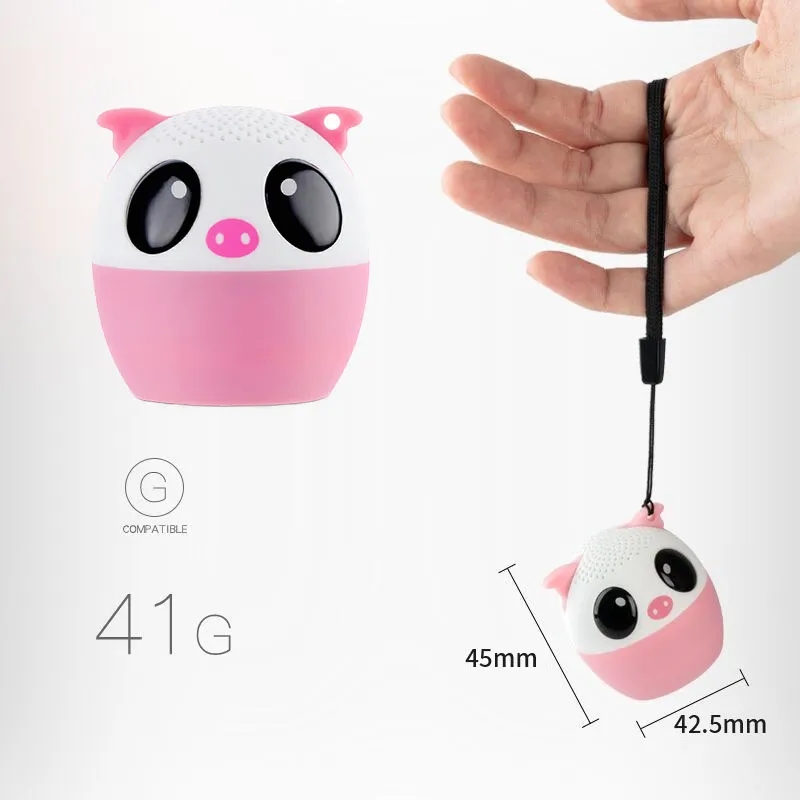 Mini Animal Wireless Bluetooth Speaker with Lanyard 6