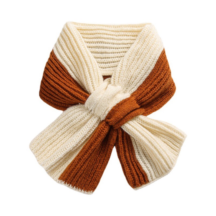 Knitted Color Block Scarf 6