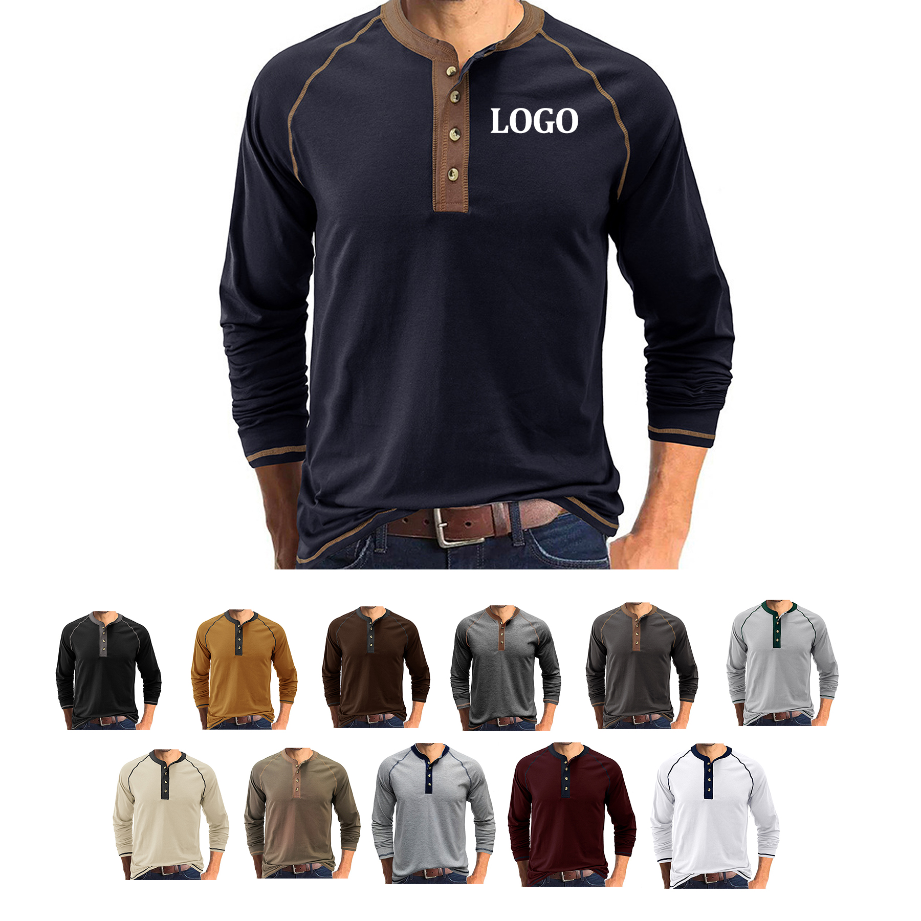 Outdoor Button Long Sleeved Bottoming Shirt 8