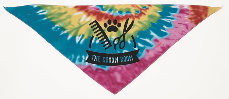 Large Tie-Dye Triangle Pet Bandana (22" x 22" x 31")