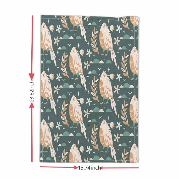 45%Cotton and 55%Linen Printed Tea Towel 5