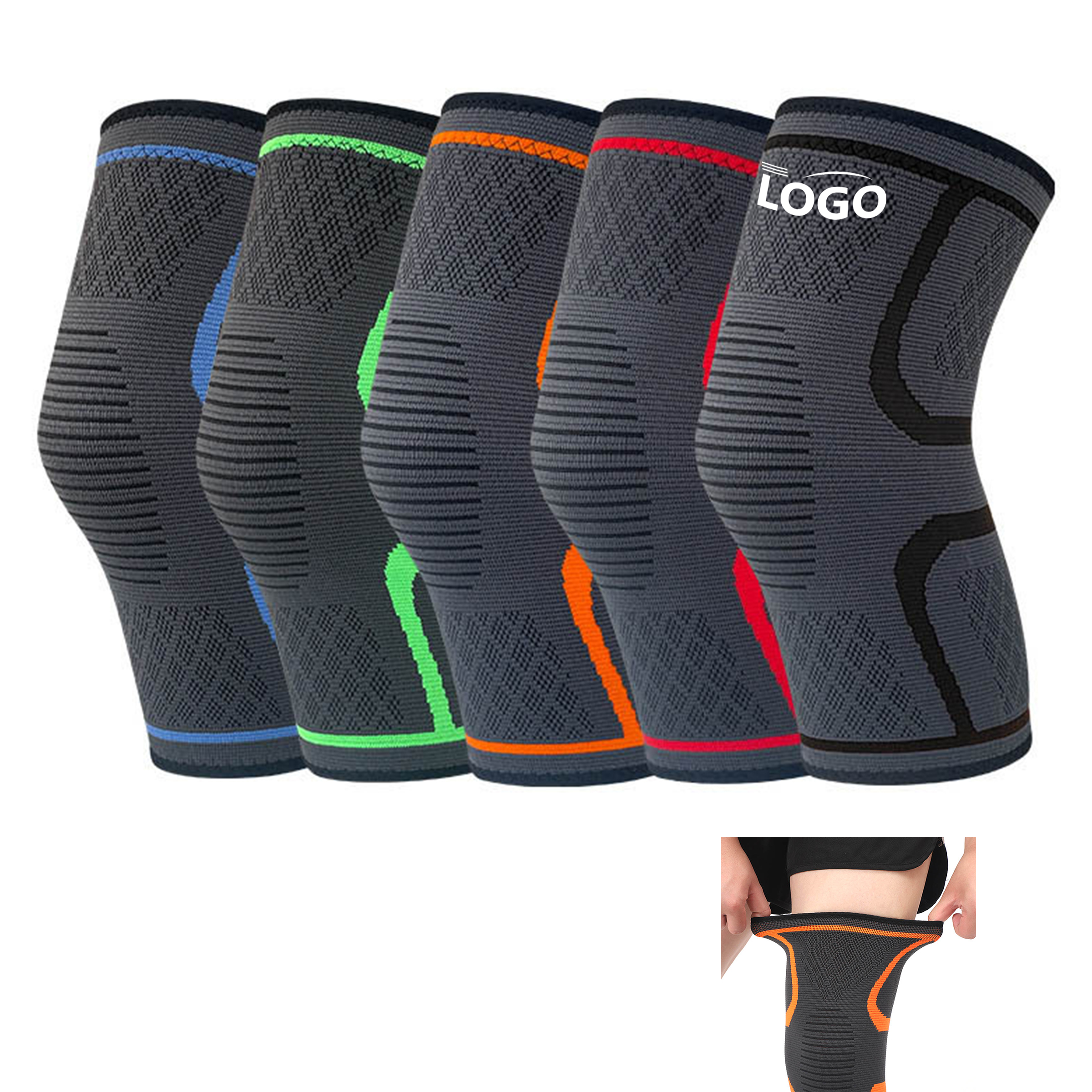 Elastic Nylon Knee Support for Sports and Fitness 3