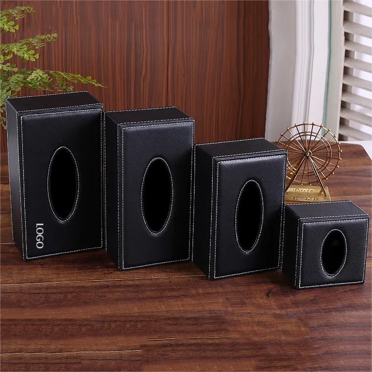 Black Rectangle Tissue Box Cover 2