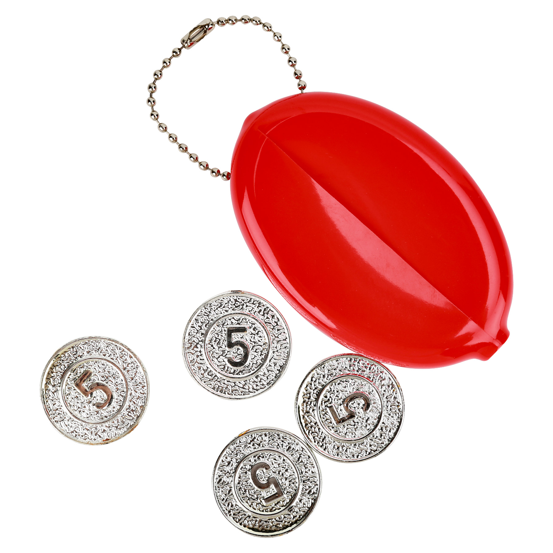 Oval Coin Pouch With Keychain 12