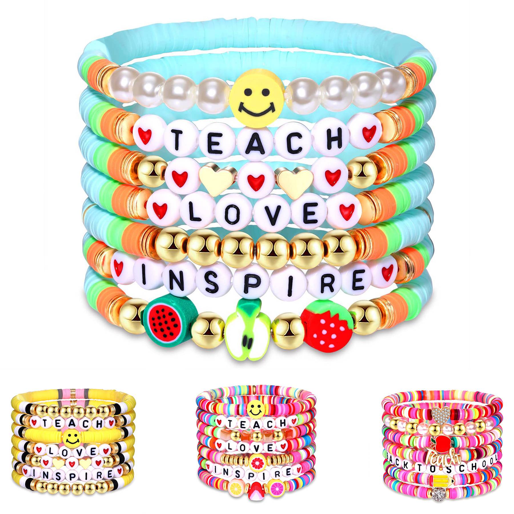 Plastic Colorful soft earthenware pendant bracelet 2