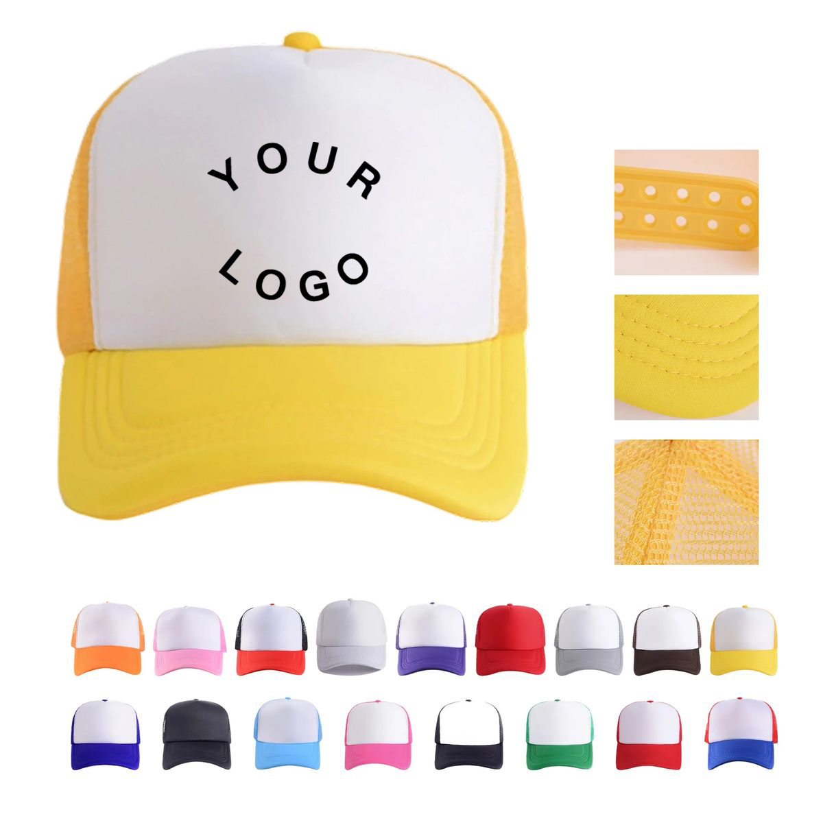 Polyester Mesh Back Trucker Cap with Foam Front 19