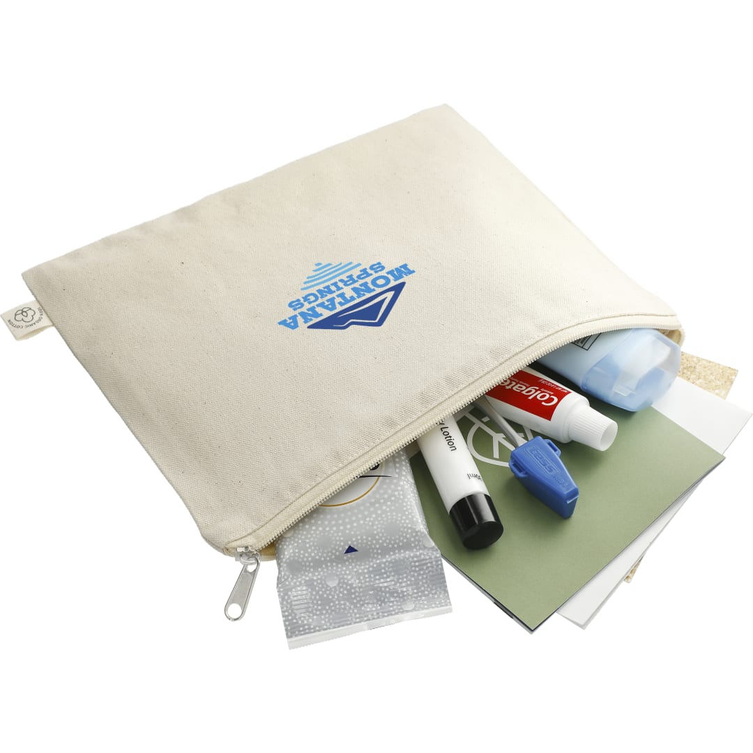 Organic Cotton Flat Travel Pouch 38