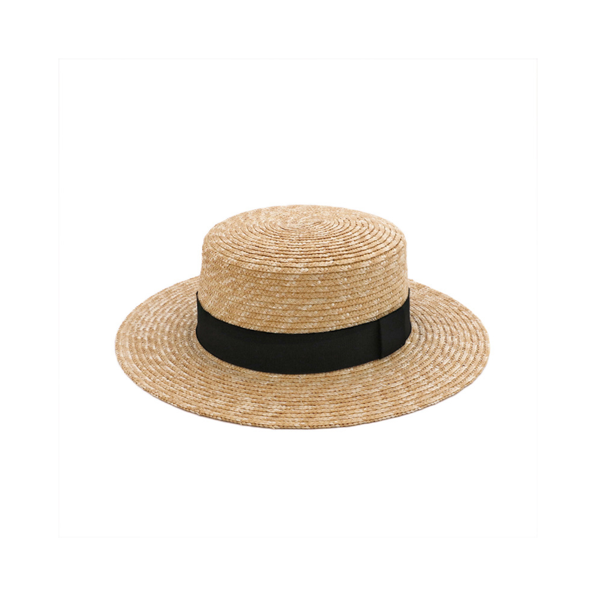 Wide Brim Straw Fedora With Ribbon Band 3