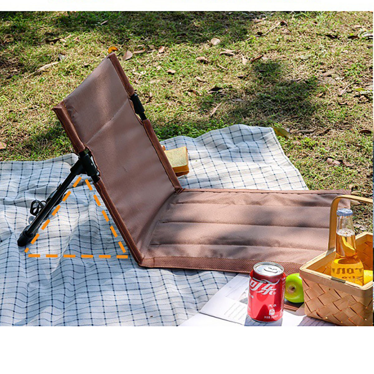 Ultra-Light Camping Folding Backrest Chair W/ storage Bags 3