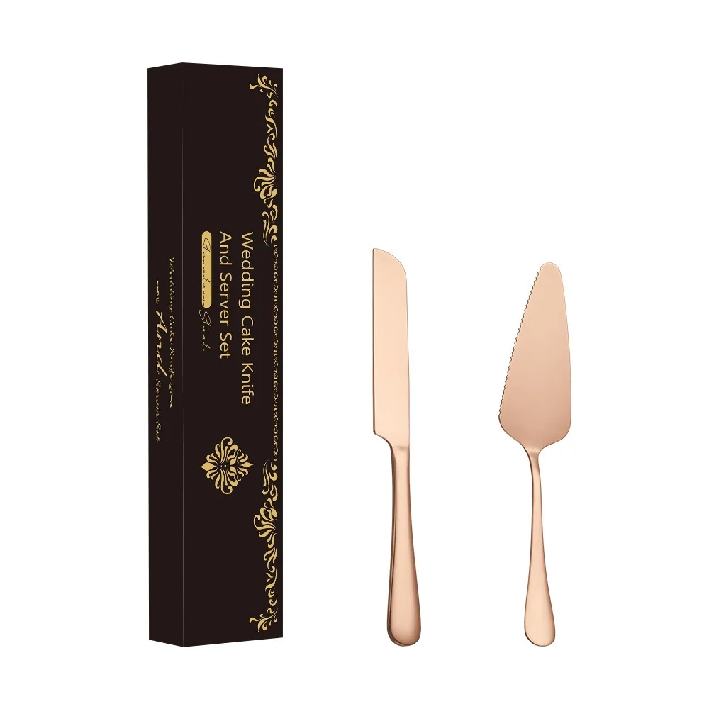 Stainless Steel Dessert Knife And Spatula Set 3