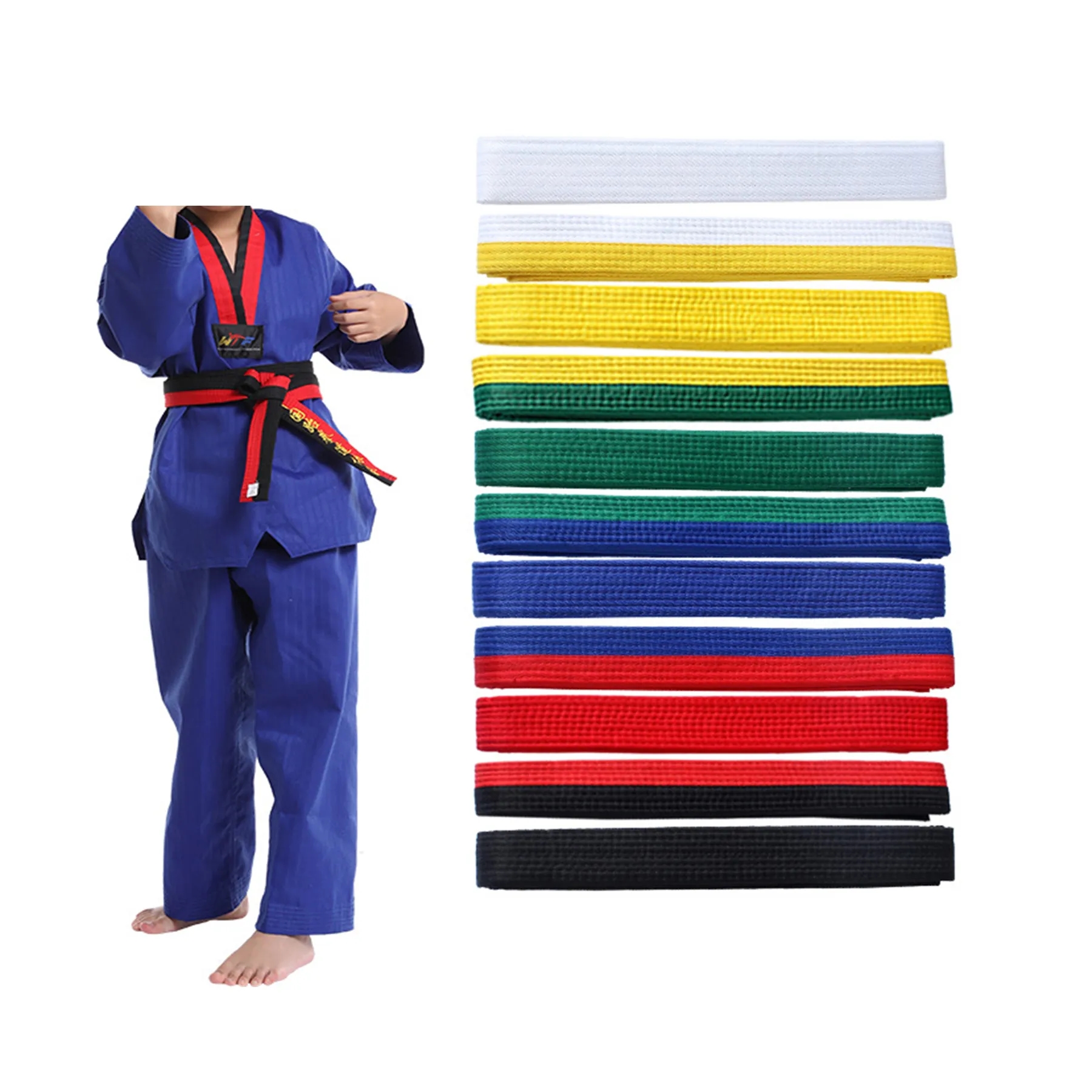 Karate Judo Taekwondo Training Belt Woven Label Logo 2